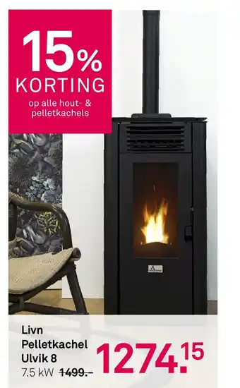 Karwei Livn Pelletkachel Ulvik 8 aanbieding