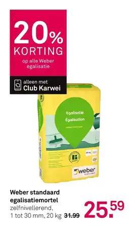 Karwei Weber standaard egalisatiemortel aanbieding