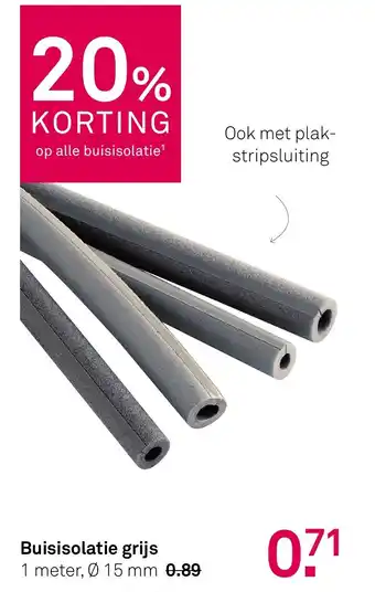 Karwei Buisisolatie grijs aanbieding