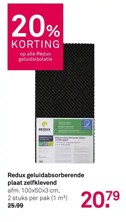 Karwei Redux geluidabsorberende plaat zelfklevend aanbieding