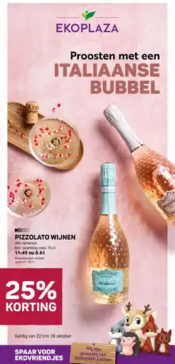 Ekoplaza Pizzolato wijnen aanbieding