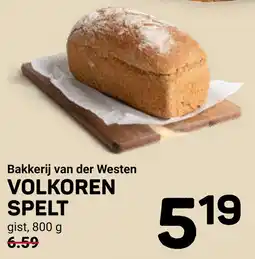 Ekoplaza Bakkerij van der Westen Volkoren Spelt aanbieding