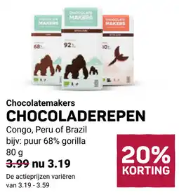 Ekoplaza Chocolatemakers Chocoladerepen aanbieding