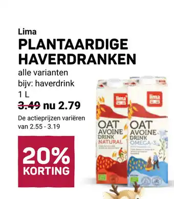 Ekoplaza Lima Plantaardige haverdranken aanbieding