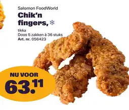 Bidfood Salomon FoodWorld Chik'n fingers aanbieding