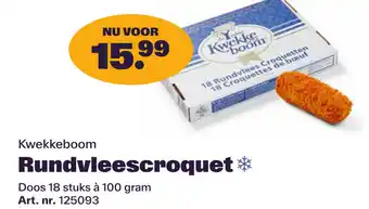 Bidfood Kwekke boom Rundvleescroquet aanbieding