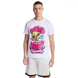 Foot Locker MERCHCODE Sponge Bob T-shirts Heren - Wit - Maat XXL - Katoen Jersey aanbieding
