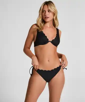 Hunkemoller Hunkemöller Bikinibroekje Scallop Zwart aanbieding