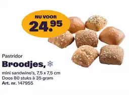 Bidfood Pastridor Broodjes aanbieding