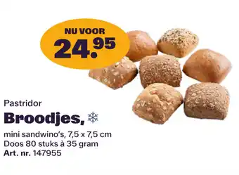 Bidfood Pastridor Broodjes aanbieding