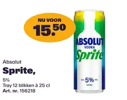Bidfood Absolut Sprite aanbieding