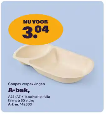 Bidfood Conpax verpakkingen A-bak aanbieding