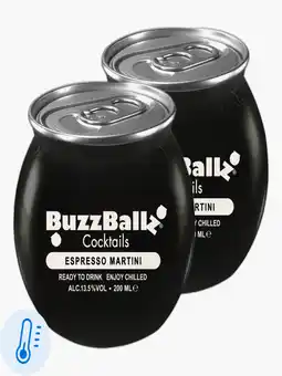 Flink BuzzBallz Espresso Martini 13.5% 20cl 2x aanbieding
