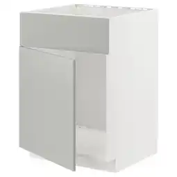 IKEA Metod witte keukenkast met grijs havstorp front, rechthoekig, modern design aanbieding