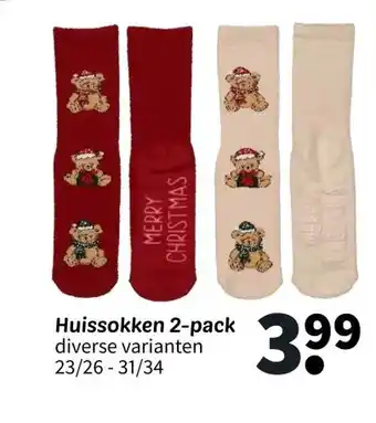 Wibra Huissokken 2-pack aanbieding