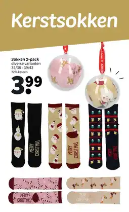 Wibra Sokken 2-pack aanbieding