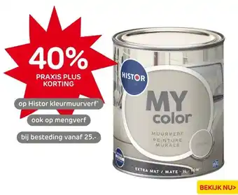 Praxis Histor kleurmuurverf aanbieding