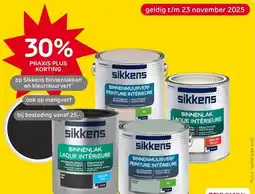 Praxis Sikkens binnenlakken en kleurmuurverf aanbieding