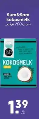 MCD Supermarkt Sum&Sam kokosmelk aanbieding