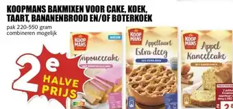 MCD Supermarkt KOOPMANS BAKMIXEN VOOR CAKE, KOEK, TAART, BANANENBROOD EN/OF BOTERKOEK aanbieding