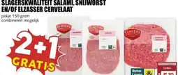 MCD Supermarkt SLAGERSKWALITEIT SALAMI, SNIJWORST EN/OF ELZASSER CERVELAAT aanbieding