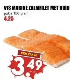 MCD Supermarkt VIS MARINE ZALMFILET MET HUID aanbieding