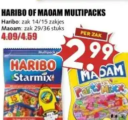 MCD Supermarkt HARIBO OF MAOAM MULTIPACKS aanbieding