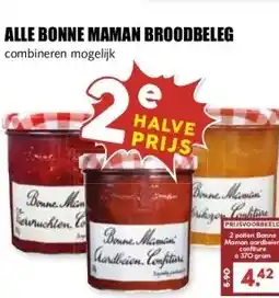 MCD Supermarkt ALLE BONNE MAMAN BROODBELEG aanbieding