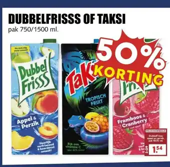 MCD Supermarkt DUBBELFRISSS OF TAKSI aanbieding