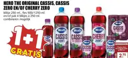 MCD Supermarkt HERO THE ORIGINAL CASSIS, CASSIS ZERO EN/OF CHERRY ZERO aanbieding