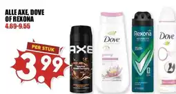 MCD Supermarkt ALLE AXE, DOVE OF REXONA aanbieding