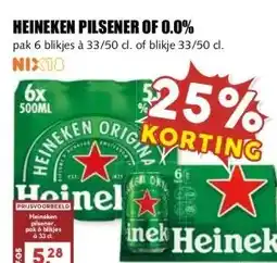 MCD Supermarkt HEINEKEN PILSENER OF 0.0% aanbieding
