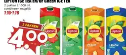MCD Supermarkt LIPTON ICE TEA EN/OF GREEN ICE TEA aanbieding