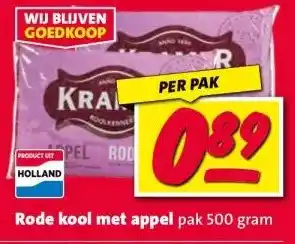 Nettorama Rode kool met appel aanbieding