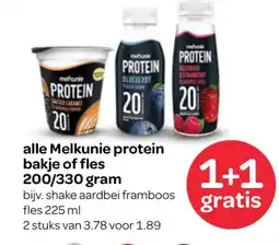 Spar Alle Melkunie protein bakje of fles aanbieding