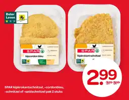 Spar SPAR kipkrokantschnitzel, -cordonbleu, -schnitzel of -satéschnitzel aanbieding