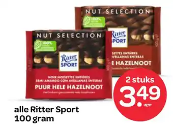 Spar Alle Ritter Sport aanbieding