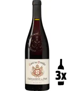 Wijnvoordeel 3 flessen Carre des Pontifes Châteauneuf-du-Pape Probeerpakket aanbieding