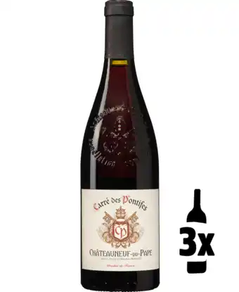 Wijnvoordeel 3 flessen Carre des Pontifes Châteauneuf-du-Pape Probeerpakket aanbieding