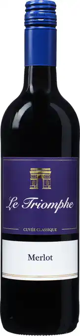 Wijnvoordeel Le Triomphe Merlot aanbieding