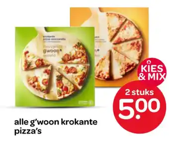 Spar Alle g'woon krokante pizza's aanbieding