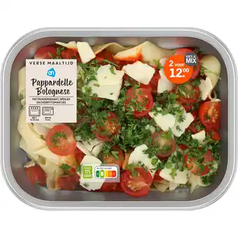 Albert Heijn AH Verse maaltijd pappardelle bolognese aanbieding