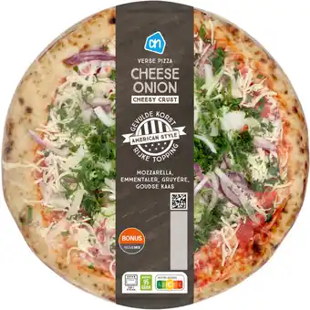 Albert Heijn AH Verse pizza Amerikaans cheese onion aanbieding