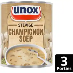 Jumbo Unox Soep In Blik Stevige Champignonsoep 800 ml aanbieding