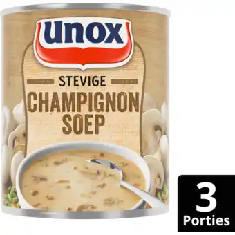 Jumbo Unox Soep In Blik Stevige Champignonsoep 800 ml aanbieding