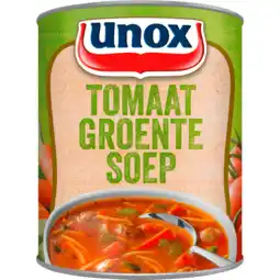 Jumbo Unox Soep In Blik Stevige Tomaat Groente 800 ml aanbieding