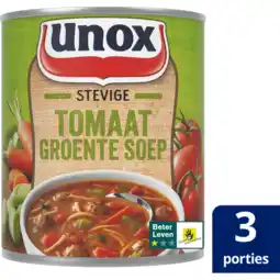 Jumbo Unox Soep In Blik Stevige Tomaat Groente 800 ml aanbieding