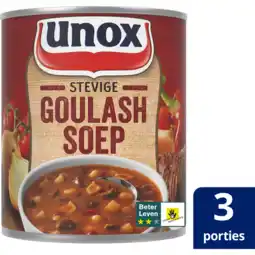 Jumbo Unox Soep In Blik Stevige Goulashsoep 800 ml aanbieding