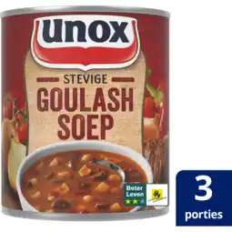 Jumbo Unox Soep In Blik Stevige Goulashsoep 800 ml aanbieding