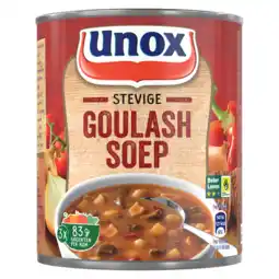 Jumbo Unox Soep In Blik Stevige Goulashsoep 800 ml aanbieding